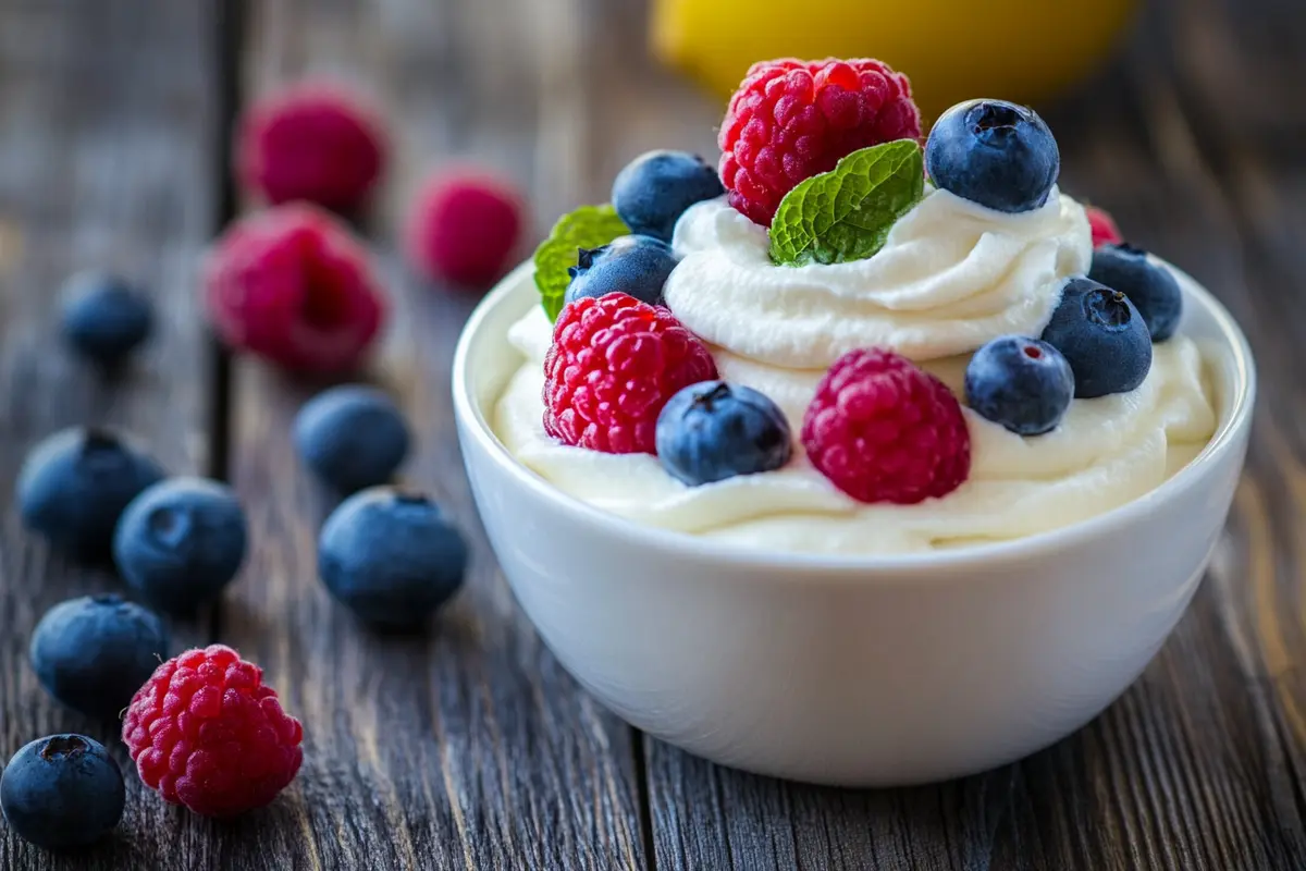 Whipped Cottage Cheese Lemon Mousse